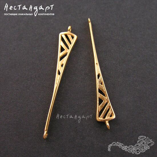 Коннектор Ardeco Vermeil Sterling Silver 35х6 мм, изображение 3