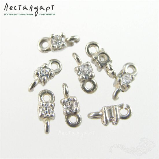 Коннектор Tessera Sterling Silver 7х3 мм, изображение 3