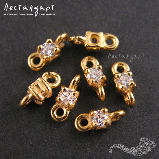 Коннектор Tessera Vermeil Sterling Silver 7х3 мм