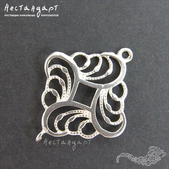 Коннектор Riddle Sterling Silver 24,5х18 мм, изображение 3