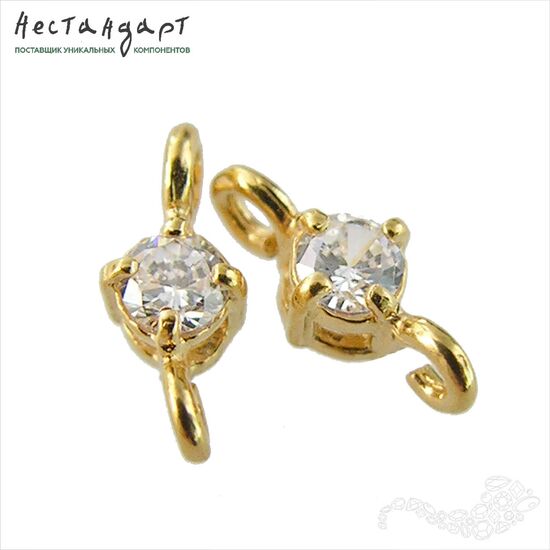 Коннектор Adamant Vermeil Sterling Silver 9х3,5 мм