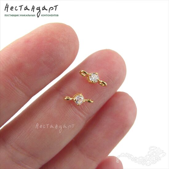 Коннектор Adamant Vermeil Sterling Silver 9х3,5 мм, изображение 2