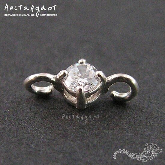 Коннектор Adamant Sterling Silver 9х3,5 мм, изображение 3