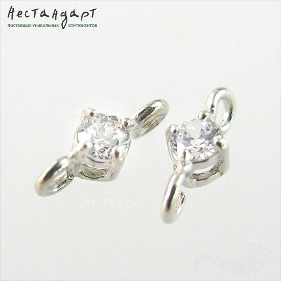 Коннектор Adamant Sterling Silver 9х3,5 мм, изображение 4