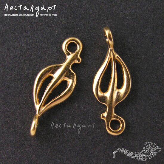 Коннектор Seeds Vermeil Sterling Silver 15,5х5,5 мм, изображение 3