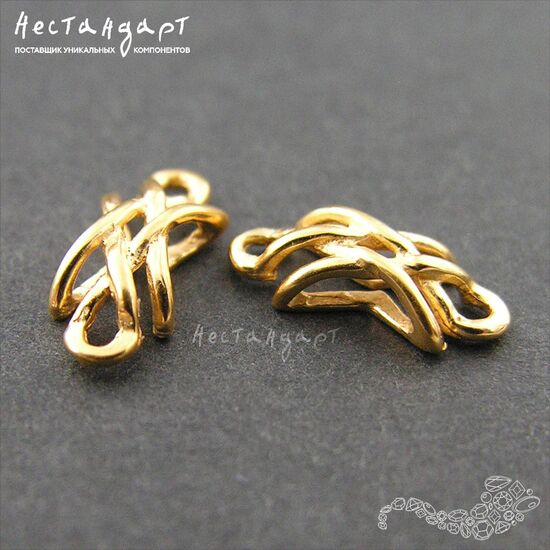 Коннектор Chinese Node Vermeil Sterling Silver 11х5 мм, изображение 3