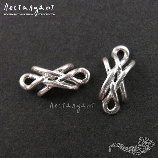 Коннектор Chinese Node Sterling Silver 11х5 мм