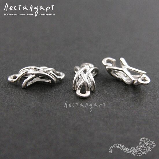 Коннектор Chinese Node Sterling Silver 11х5 мм, изображение 3