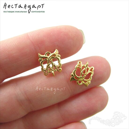 Коннектор Monogram Vermeil Sterling Silver 10х11,5 мм, изображение 2