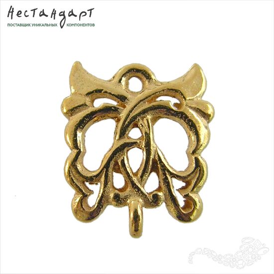 Коннектор Monogram Vermeil Sterling Silver 10х11,5 мм, изображение 4