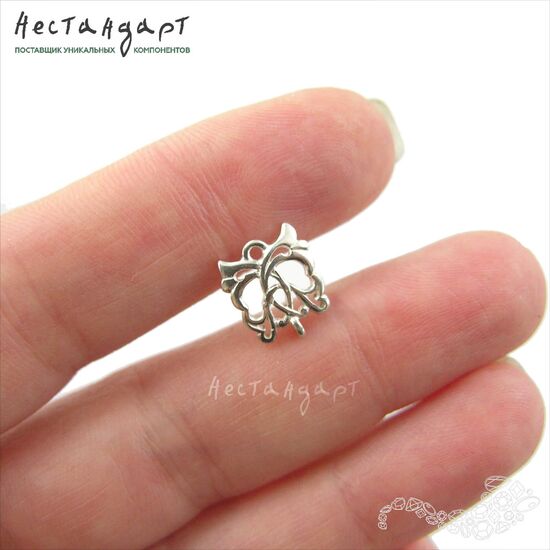 Коннектор Monogram Sterling Silver 10х11,5 мм, изображение 2
