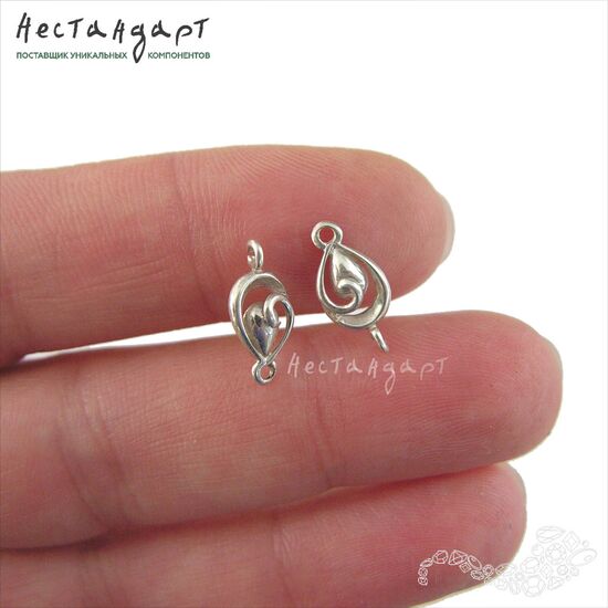 Коннектор Plant Sterling Silver 12х5 мм, изображение 2