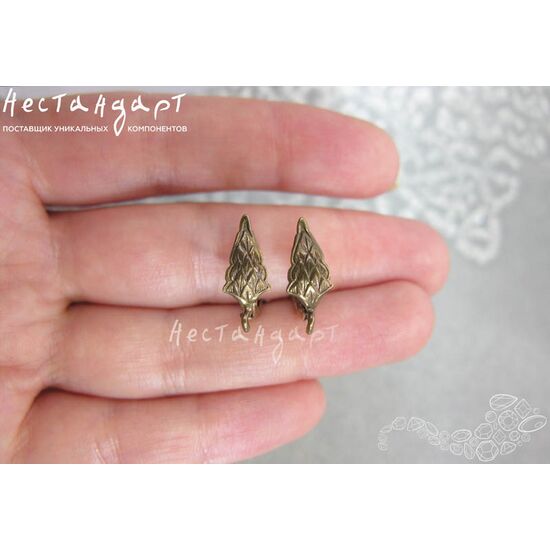 Швензы Middle-Earth Patina Bronze 17х7 мм (пара), изображение 2