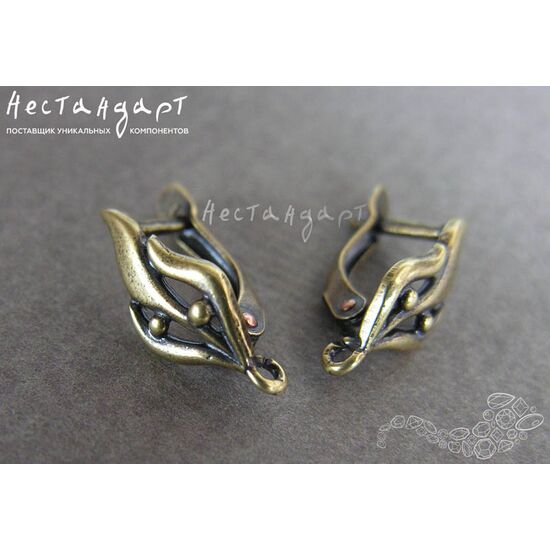 Швензы Forest Flower Patina Bronze 18х8 мм (пара), изображение 2