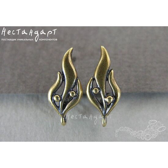 Швензы Forest Flower Patina Bronze 18х8 мм (пара), изображение 4