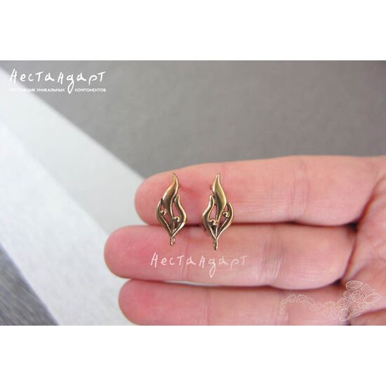 Швензы Forest Flower Patina Copper 18х8 мм (пара), изображение 2