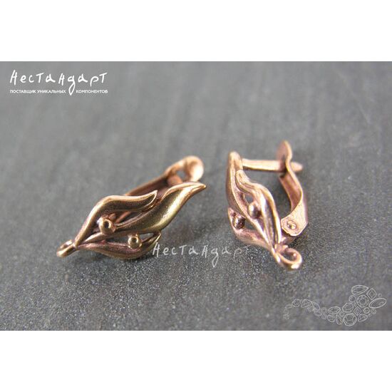 Швензы Forest Flower Patina Copper 18х8 мм (пара), изображение 4
