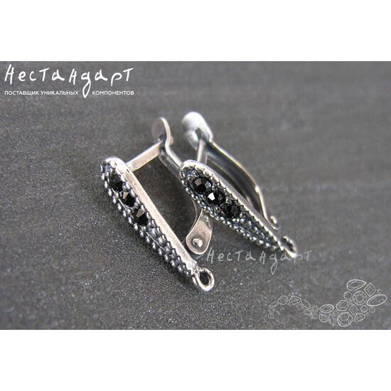 Швензы Evening Antique Silver Plated 19х4 мм (пара), изображение 3