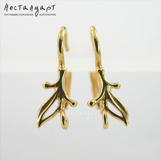 Швензы Branch Gold Plated 21х8 мм (пара)