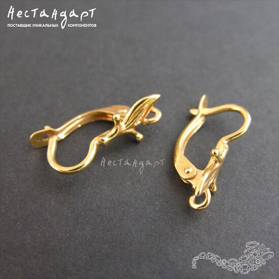 Швензы Branch Gold Plated 21х8 мм (пара), изображение 3