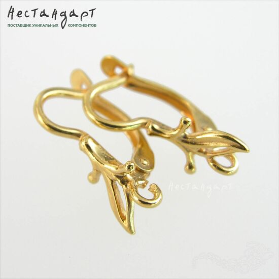 Швензы Branch Gold Plated 21х8 мм (пара), изображение 4