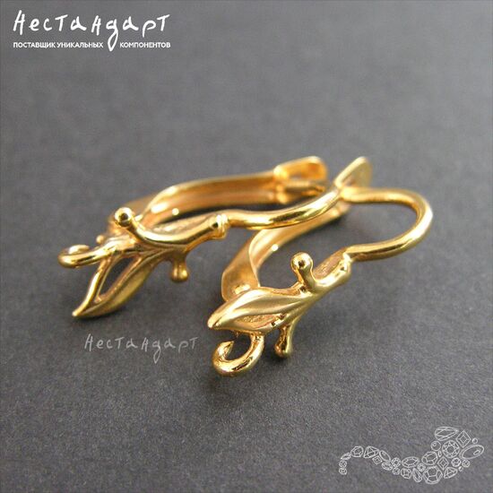 Швензы Branch Gold Plated 21х8 мм (пара), изображение 5