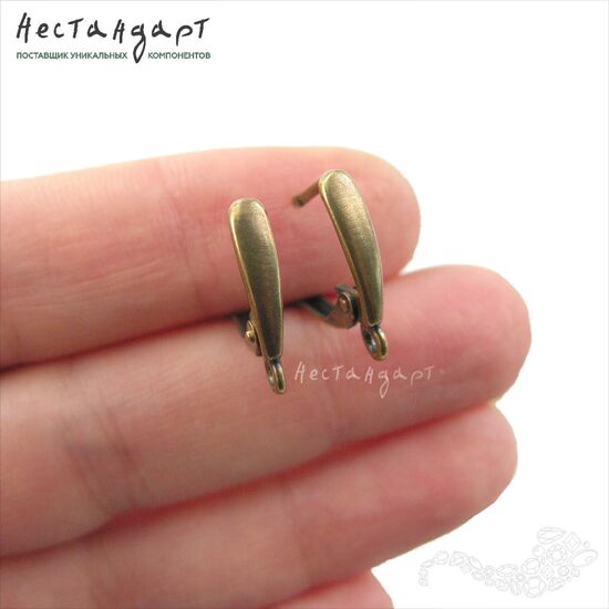 Швензы Classic Style Patina Bronze 17х3 мм (пара), изображение 2