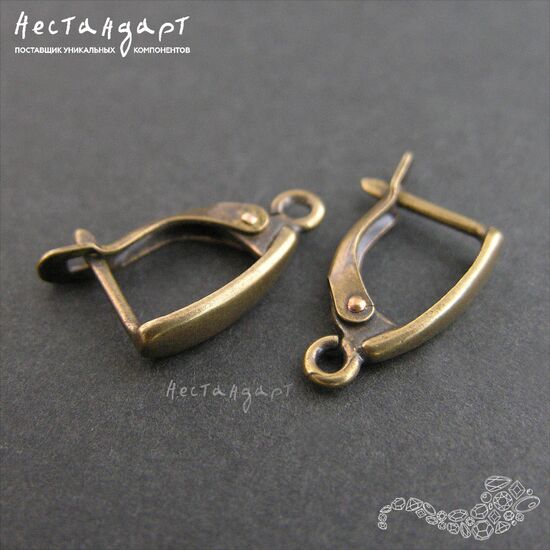 Швензы Classic Style Patina Bronze 17х3 мм (пара), изображение 3