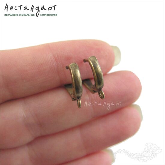 Швензы Fashionable Style Patina Bronze 14Х11 мм (пара), изображение 2