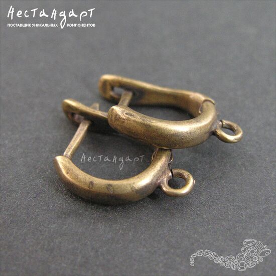 Швензы Fashionable Style Patina Bronze 14Х11 мм (пара), изображение 3