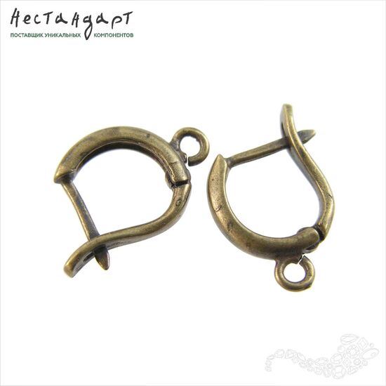 Швензы Fashionable Style Patina Bronze 14Х11 мм (пара), изображение 4