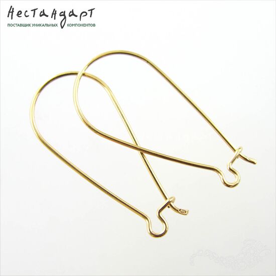 Швензы-петли с замком Vermeil Sterling Silver 36 мм (пара)