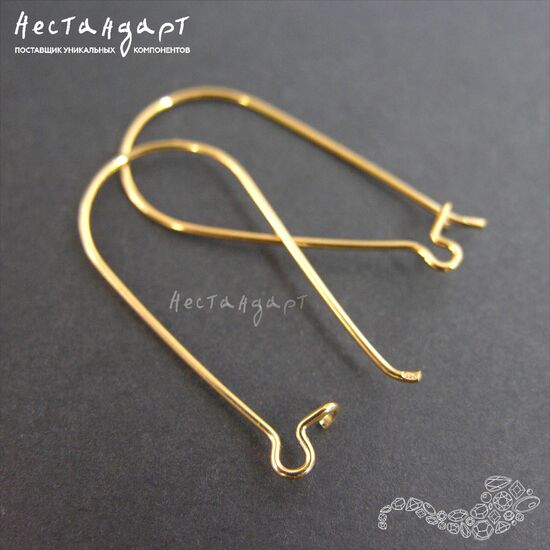 Швензы-петли с замком Vermeil Sterling Silver 36 мм (пара), изображение 4