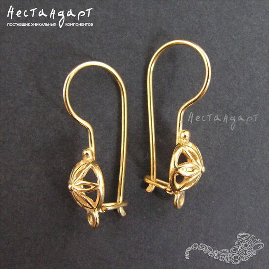 Швензы Fiancee Vermeil Sterling Silver 22 мм (пара), изображение 2