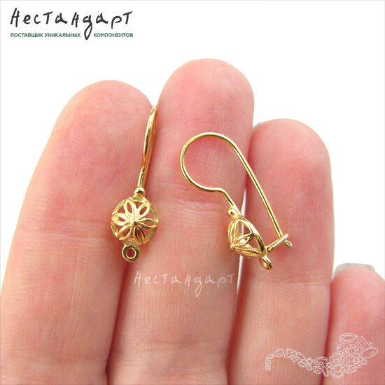 Швензы Fiancee Vermeil Sterling Silver 22 мм (пара), изображение 3