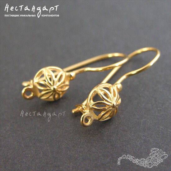 Швензы Fiancee Vermeil Sterling Silver 22 мм (пара), изображение 4