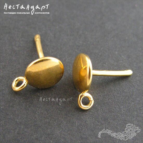 Швензы-пуссеты Range Vermeil Sterling Silver 11 мм (пара), изображение 3