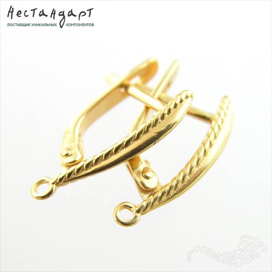 Швензы Golgen Epoch Vermeil Sterling Silver 17х2,5 мм (пара)