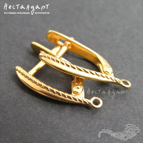 Швензы Golgen Epoch Vermeil Sterling Silver 17х2,5 мм (пара), изображение 5