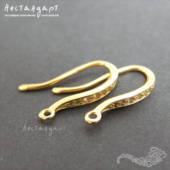 Швензы Milan Vermeil Sterling Silver 17х2 мм (пара), изображение 3