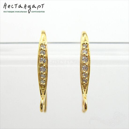 Швензы Milan Vermeil Sterling Silver 17х2 мм (пара), изображение 4