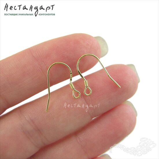 Швензы Wire Vermeil Sterling Silver 18 мм (пара), изображение 2