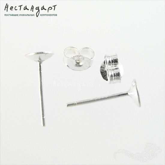 Основы для пусет Filler Sterling Silver 13 мм (пара), изображение 3