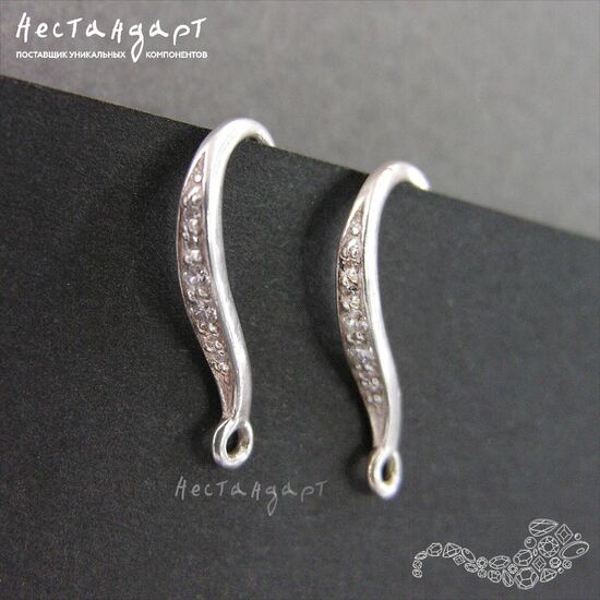 Швензы Milan Sterling Silver 17х2 мм (пара)