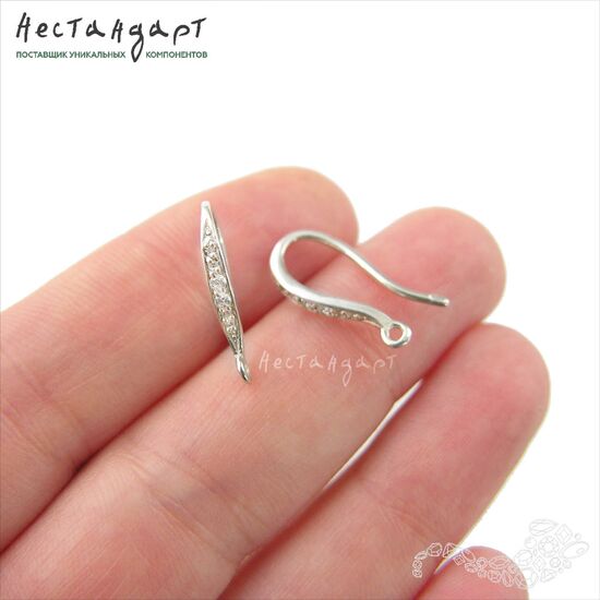 Швензы Milan Sterling Silver 17х2 мм (пара), изображение 2