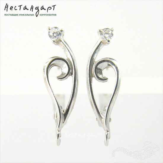 Швензы Vernal Sterling Silver 20х6 мм (пара)