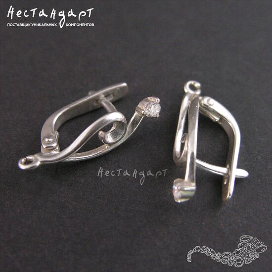 Швензы Vernal Sterling Silver 20х6 мм (пара), изображение 3