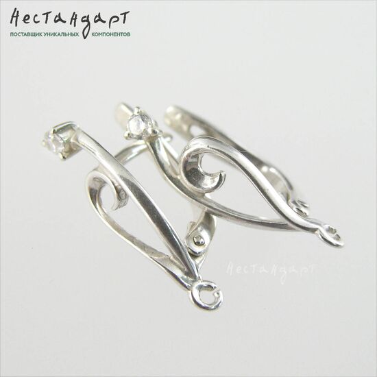 Швензы Vernal Sterling Silver 20х6 мм (пара), изображение 4