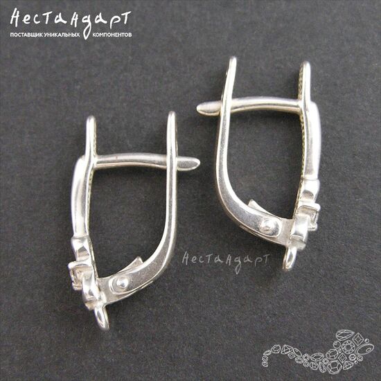 Швензы Nosy Sterling Silver 19х3 мм (пара), изображение 2