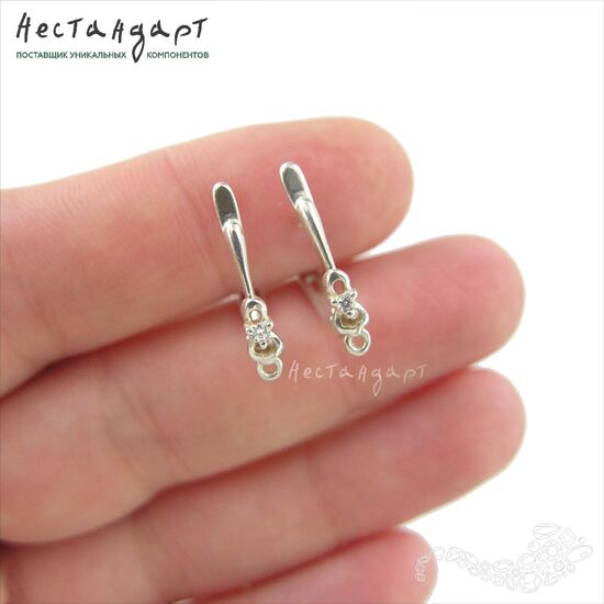 Швензы Nosy Sterling Silver 19х3 мм (пара), изображение 3